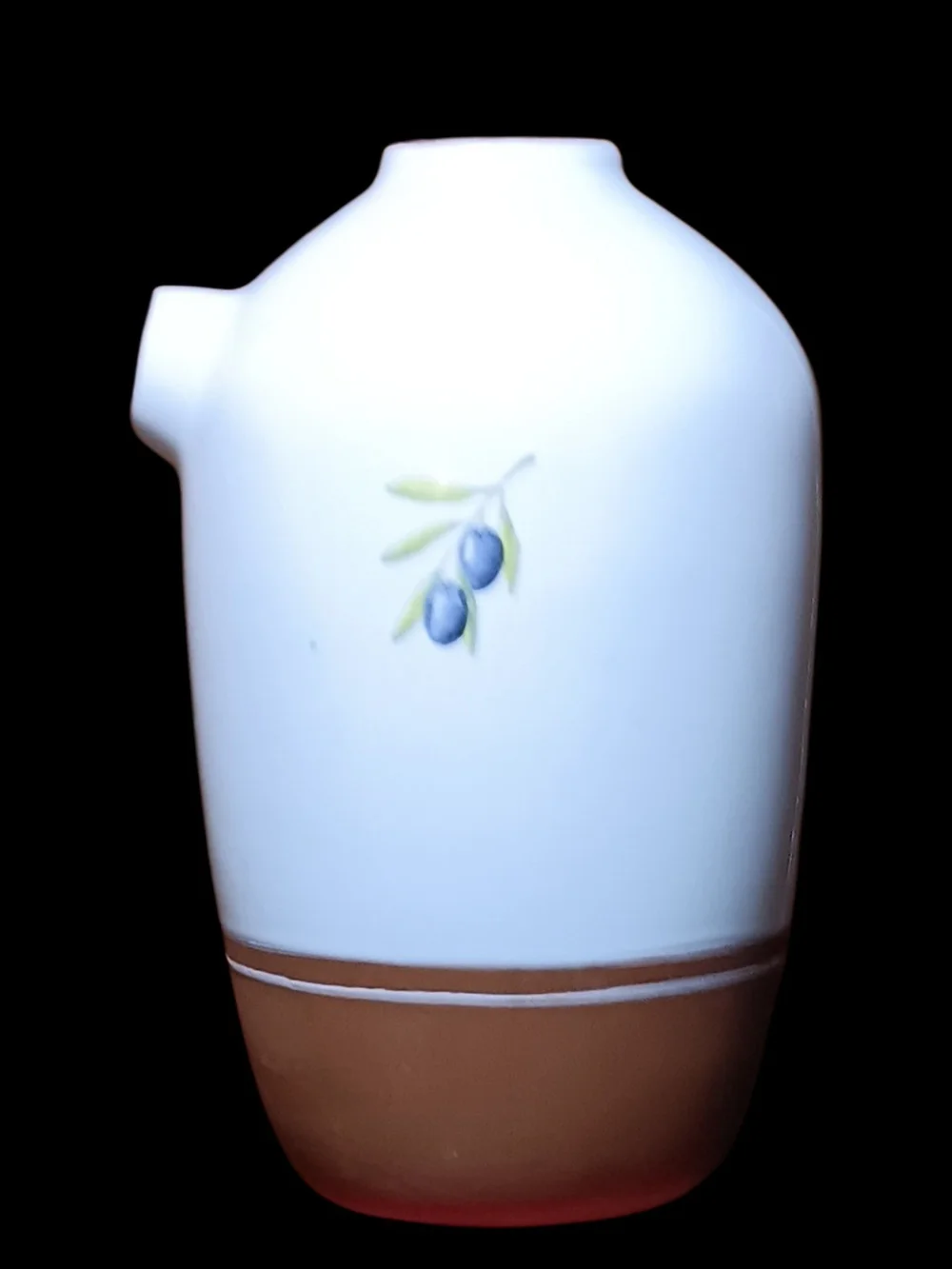 Mud Pie Tuscan Olive Oil Bottle Dispenser Ceramic Terracotta Cork Stopper